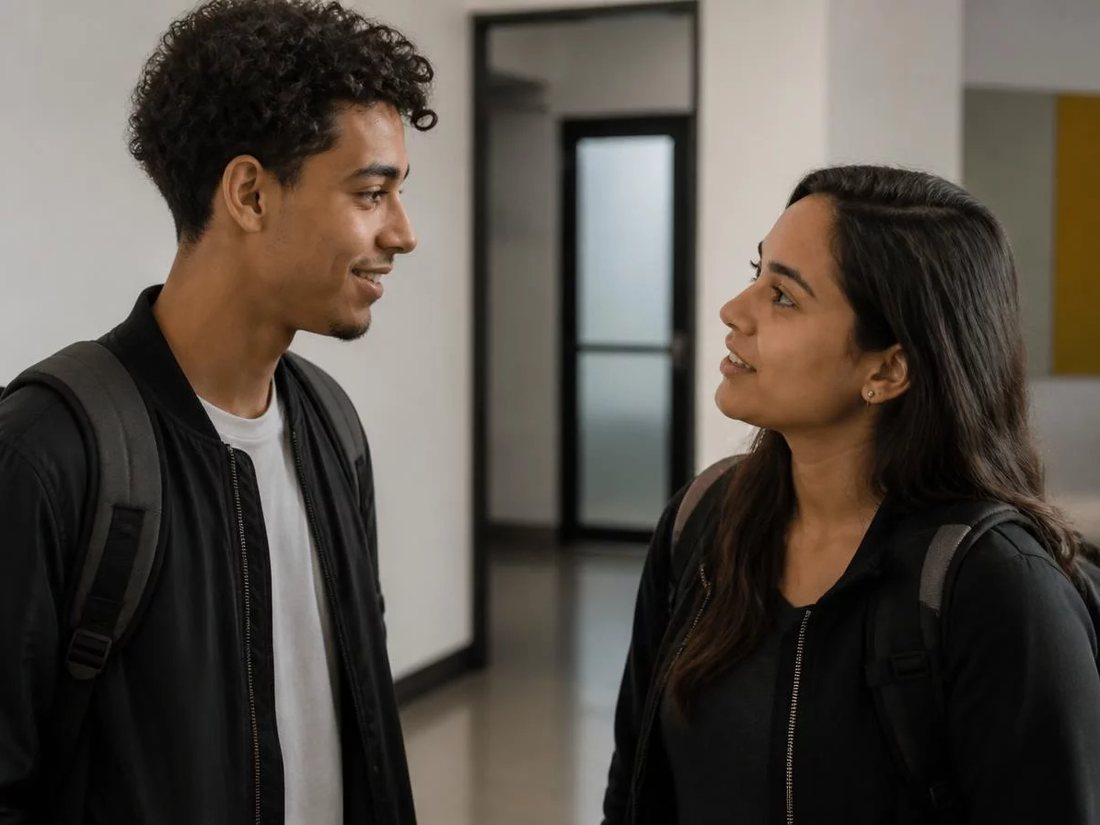 Grupo reduzido sentado em volta da mesa, lendo folhas de argumento